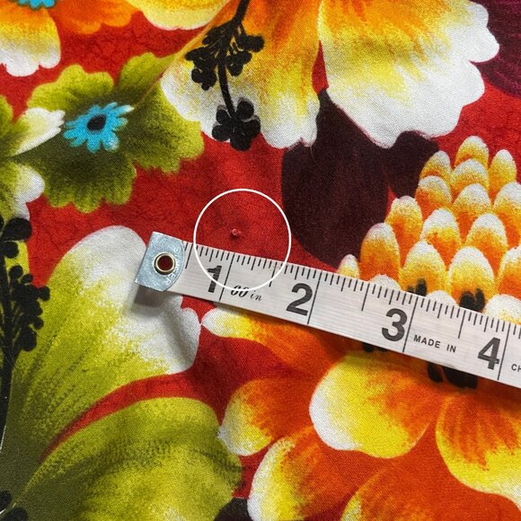 vintage Penneys Hawaii Shirt red Floral Print Hawaiian M L 42" chest 70s 60s - Picture 9 of 9